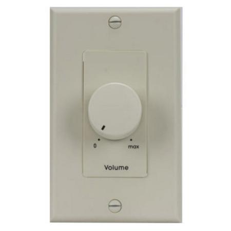 Lowell Manufacturing 25LVC 25W 3dB 70V/25V Mono Attenuator with Decorator Style 1-Gang Wall Plate, Almond