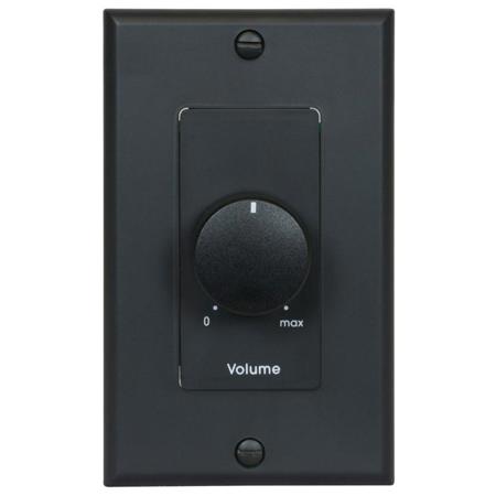 25LVC 25W 3dB 70V/25V Mono Attenuator with Decorator Style 1-Gang Wall Plate, Black