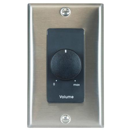 Lowell Manufacturing 25LVC 25W 3dB Attenuator, Decorator 1-Gang, Stainless/Black