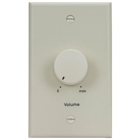 Lowell Manufacturing 25LVC 25W 3dB 70V/25V Mono Attenuator with Standard Style 1-Gang Wall Plate, Almond