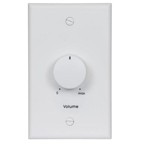 Lowell Manufacturing 25LVC 25W 3dB 70V/25V Mono Attenuator with Standard Style 1-Gang Wall Plate, White