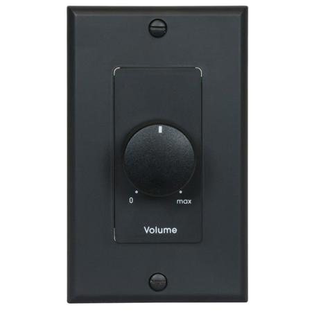 50LVC 50W 3dB 70V/25V Mono Attenuator with Decorator Style 1-Gang Wall Plate, Black