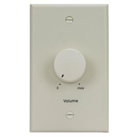Lowell Manufacturing 50LVC 50W 3dB 70V/25V Mono Attenuator with Standard Style 1-Gang Wall Plate, Almond