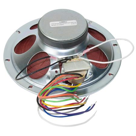 Lowell Manufacturing 8C10MRB-T72 8" 15W Speaker Moisture-Resistant Cone Driver with 5W 25/70V Dual-Voltage Transformer, 10 oz Magnet