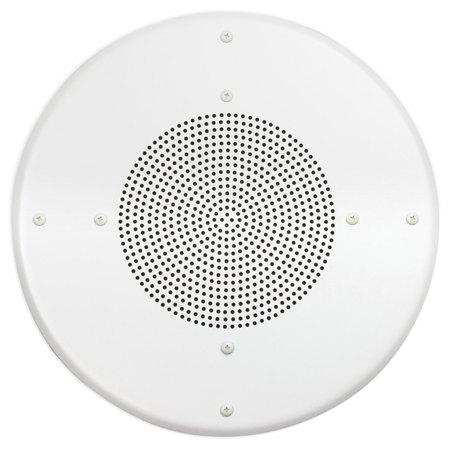 Lowell Manufacturing A8-AW Screw Mount Aluminum Ceiling Grille for 8" Speaker, 12.88" Diameter, White