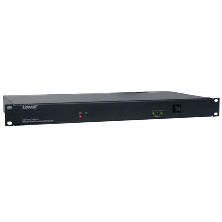 Lowell Manufacturing ACR-RPC-1508-SD 1U 15A Rackmount Power Panel with 9' Attached Cord, Eight Total Outlets, Remote Power Control, 2-Stage Surge Suppression with LED