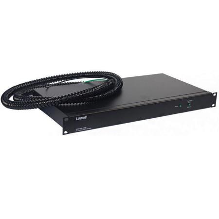 Lowell Manufacturing ACR-1508-SHW 1U 15A Rackmount Power Panel with Eight Outlets, Surge Suppression with 2 LEDs, 6' Flexible Conduit with Pigtail Leads (Hardwired)