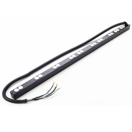 Lowell Manufacturing ACS-2020-6C-HW 20A 6-Circuit AC Power Strip with 20 Total (10 Duplex) Outlets, Hardwired 6' Flexible Conduit with Pigtail Leads