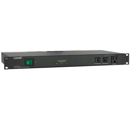 Lowell Manufacturing ACSPR-2009 1U 20A Rackmount Power Panel, Surge Protection