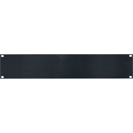 Lowell Manufacturing AFPB-2 2U 1/8" Aluminum Flat Panel, Brushed Black Anodized
