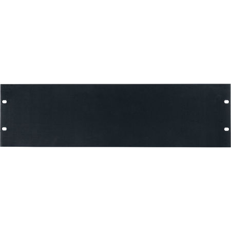 Lowell Manufacturing AFPB-3 3U 1/8" Aluminum Flat Panel, Brushed Black Anodized
