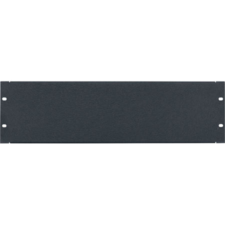 Lowell Manufacturing AP-3CC 3U Flanged Aluminum Panel, 6 Pack, Textured Black