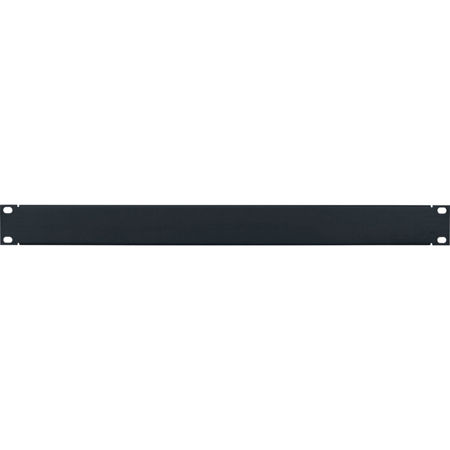 Lowell Manufacturing APB-1 1U Rackmount Panel, Flange, Brushed Black Anodized