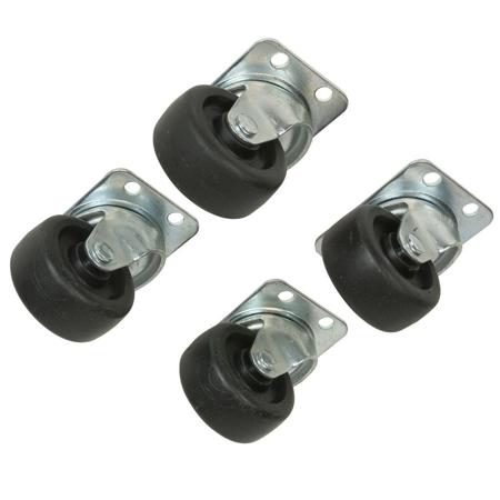 Lowell Manufacturing C2S Swivel Casters, 500 Lbs Capacity, Set of 4
