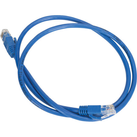 Lowell Manufacturing CBL453 3' Cat5e Networking Cable, 24 AWG, 5 Pack, Blue