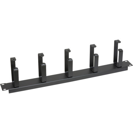 Lowell Manufacturing CMD-1H 1U Horizontal Cable Panel with 5x D-Rings