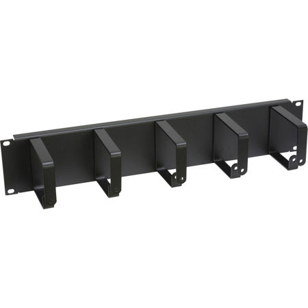 Lowell Manufacturing CMD-2H 2U Horizontal Cable Panel with 5x D-Rings