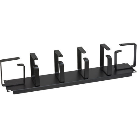 Lowell Manufacturing CMD-2HV 2U Horizontal/Vertical Rackmount Cable Management Panel with 4x D-Rings