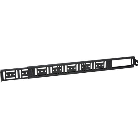 Lowell Manufacturing CMHT1-1730 1U Horizontal Cable Management Telescoping Panel, 17" to 30" Extension, 2 Pack