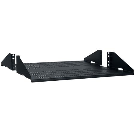 Lowell Manufacturing 3U Center-Mount Rack Shelf, 24" Depth