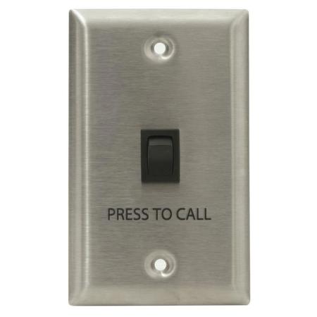 Lowell Manufacturing CS10 Single Pole/Single Throw Switch with 1-Gang Wall Plate, Stainless Steel