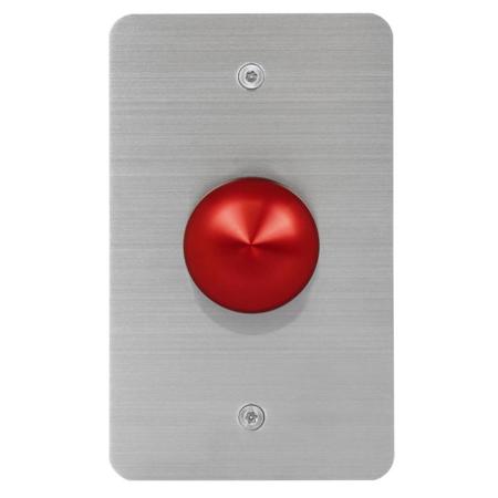 Lowell Manufacturing CSV-M 1-Gang Call Switch, Red Mushroom Button