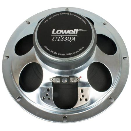 Lowell Manufacturing CT830A 8" 20W Speaker Coaxial Driver, 12 oz Magnet