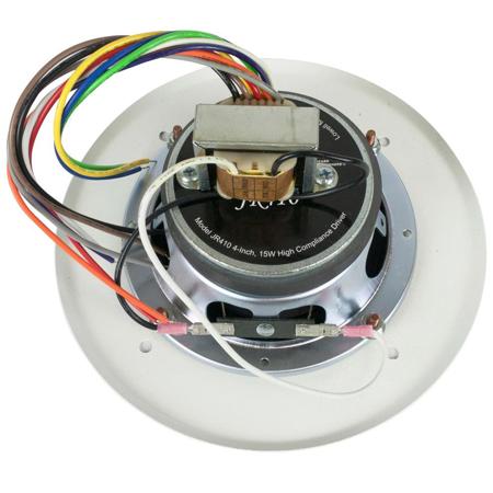 Lowell Manufacturing D1410-72 Speaker/Grille Assembly, WB-4 White Round Grille
