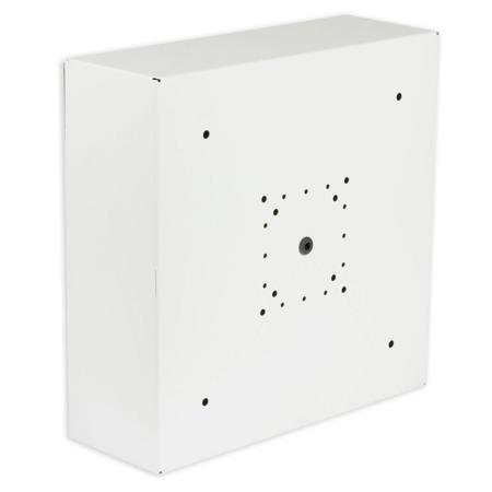 Lowell Manufacturing DSQ-8 Steel Surface-Mount Wall Baffle, Square Front, White