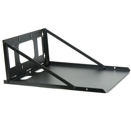 Lowell Manufacturing FS18-14 Steel Wall-Mount Shelf with Hinge Ships Flat, 14" Depth, 100 Lbs Capacity, Black