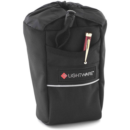 Lightware Raw Film Belt Pouch, Catch-all Pouch with Drawstring Top & Belt Loops, Black