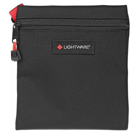 Lightware Zipper Stash Pouch with Hanging Clip, Black