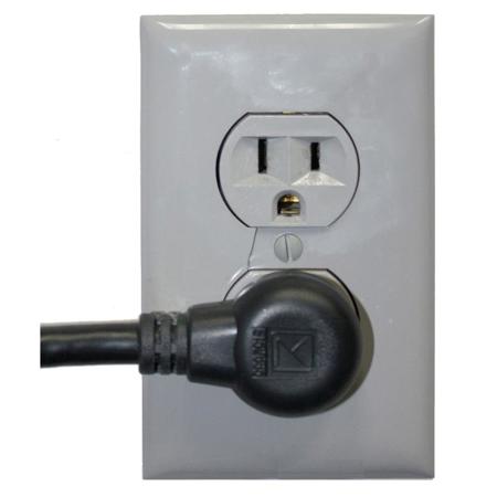Lowell Manufacturing IEC-12-90LX10 12" Left Angled Power Cord, 10 Pack