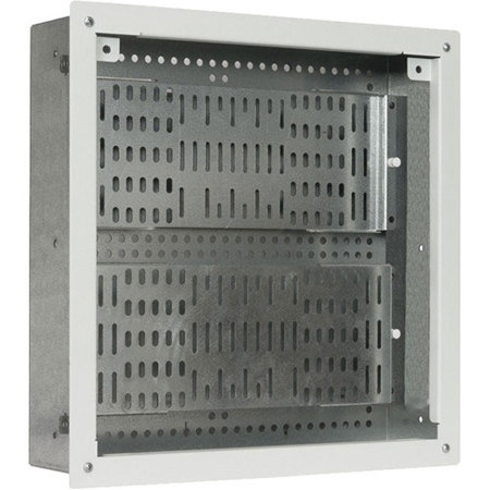 Lowell Manufacturing IWB-1414 In-Wall Box with Trim Plate, 14.25 x 14.25", White