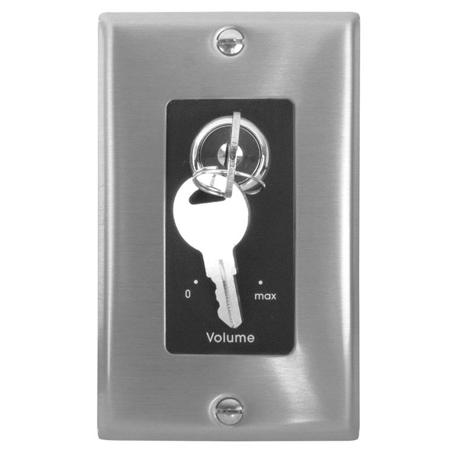 Lowell Manufacturing KL100 100W 3dB Attenuator,Decorator/Keylock,Stainless/Black