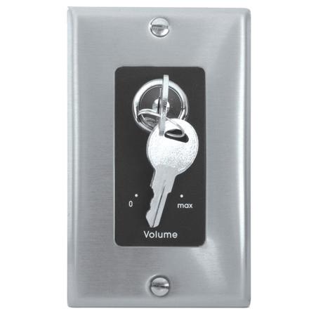 Lowell Manufacturing KL100-PA 100W Attenuator, Decorator/Keylock,Stainless/Black
