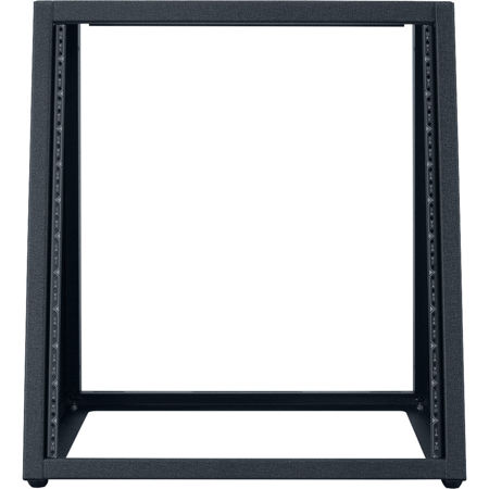 Lowell Manufacturing LDSR-1218 12U Desktop Rack with Sloped Front, Black