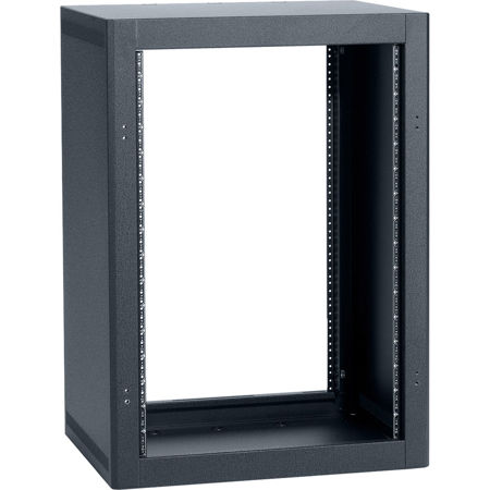 Lowell Manufacturing LDTR-1618 16U Desktop Rack, 150 Lbs Capacity, Black