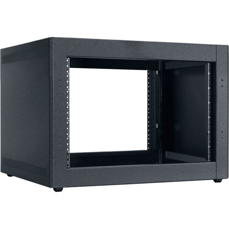 Lowell Manufacturing LDTR-718 7U Desktop Rack, 150 Lbs Capacity, Black