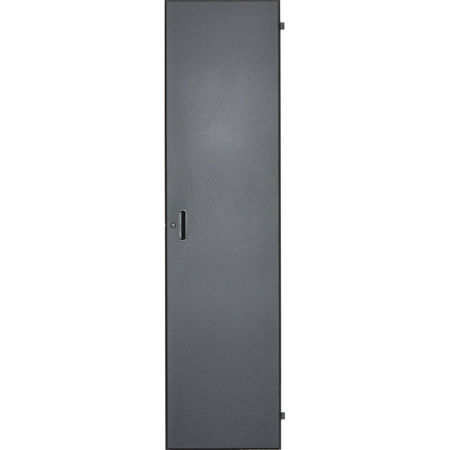 Lowell Manufacturing LFD-44 44U Solid Steel Front Door with Keyed Lock for 22" W and 23" W Racks, Black