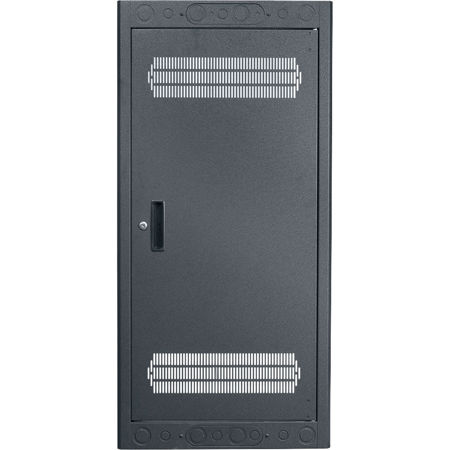 Lowell Manufacturing LFR-2422 24U 22" Enclosed Rack, Rear Door & 2x Fixed Rails