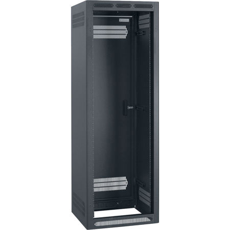 Lowell Manufacturing LFR-3522 35U 22" Enclosed Rack, Rear Door & 2x Fixed Rails