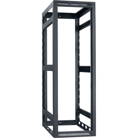 Lowell Manufacturing LGR 35U 32" Depth Gangable Rack without Rear Door, Black