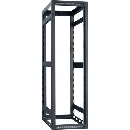 Lowell Manufacturing LGR 40U 36" Depth Gangable Rack without Rear Door, Black
