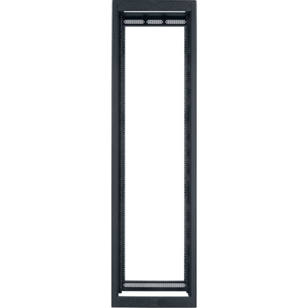 Lowell Manufacturing LGR 44U 27" Depth Gangable Rack without Rear Door, Black