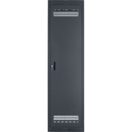 Lowell Manufacturing LGR 44U 27" Depth Gangable Rack with Rear Door, Black