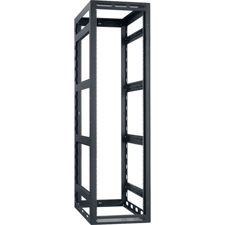 Lowell Manufacturing LGR 44U 32" Depth Gangable Rack without Rear Door, Black