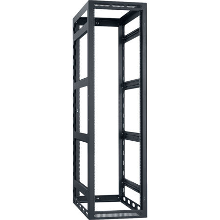 Lowell Manufacturing LGR 44U 42" Depth Gangable Rack without Rear Door, Black