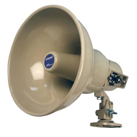 Lowell Manufacturing LH-15TA 15W Paging Horn, 70/25V Transformer, Beige