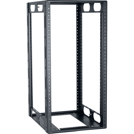 Lowell Manufacturing LHFR-1214 12U Half Rack, 14" Depth, 125 Lbs Capacity, Black